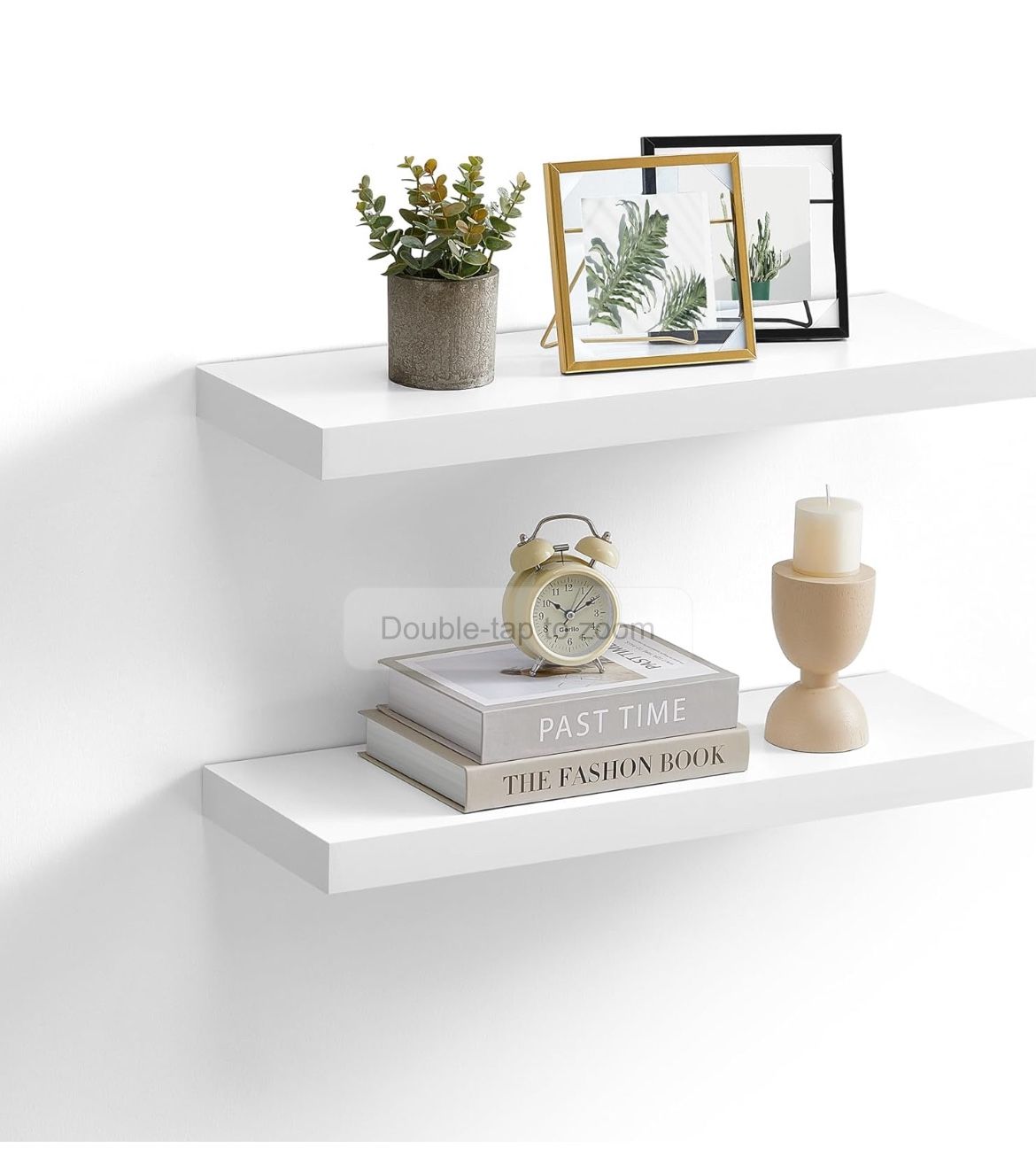 VASAGLE 23.6" Wall Shelves Floating Shelves Set of 2 - White