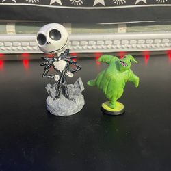 Nightmare Before Christmas Jack And Oogy Boogey Figurines