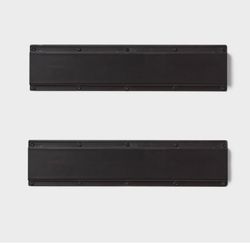 Brightroom 2pk Heavy Duty Rails - Brightroom™: Wall Mounted Garage Storage, Black Steel Utility Rack, 90lb Capacity