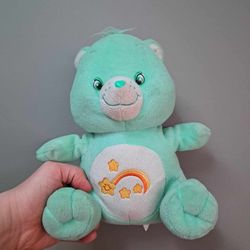 Nanco Care Bears Plush Wish Bear Shooting Star 9” 2003 Teal Stuffed Toy
