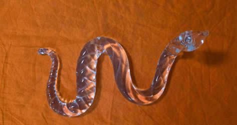 Clear crystal snake ,8 inch Large.
