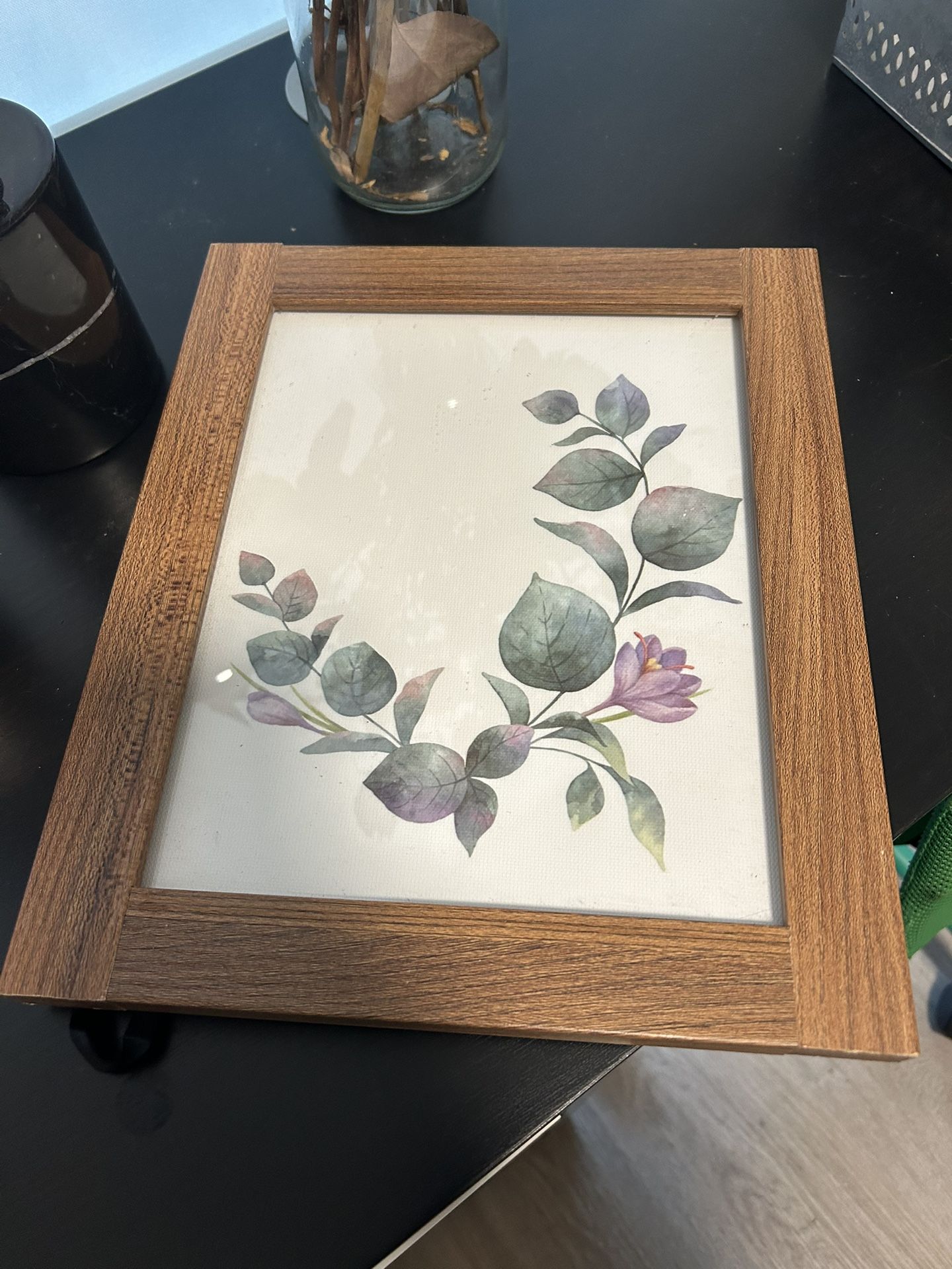 Floral Wall Art in Wooden Frame – 12x10 inches