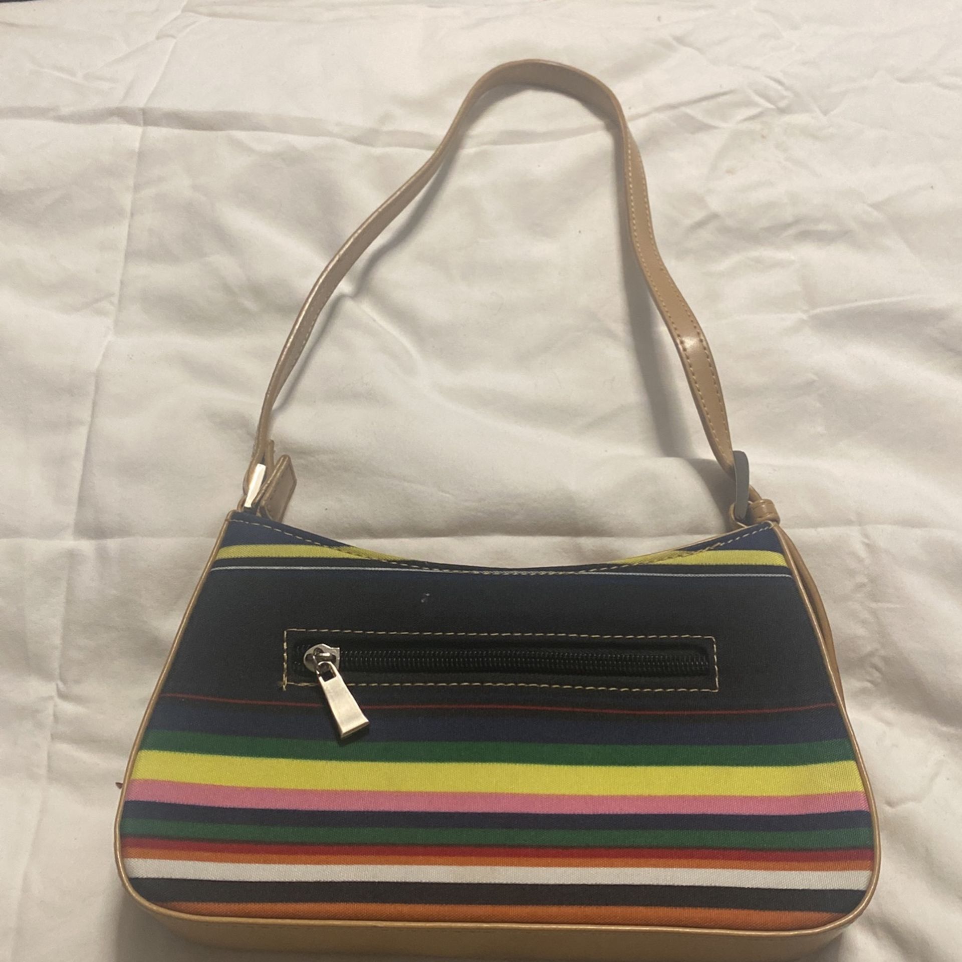 This a stripped colorful small purse 