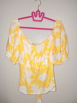 Pretty Yellow Floral Shirt