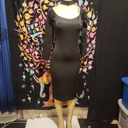 New Black Dress F21 Size Small Stretch 
