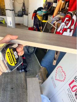 Wooden shelves