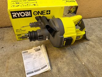 RYOBI ONE+ 18V Cordless Drain Auger with 35 ft Cable, Auto Feed/Retract (Tool Only)
