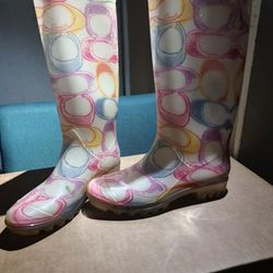 Coach Pixie Dream Rain Boots size 7