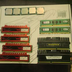 Pc parts lot ($250). Cpu's, Gpu's, Ram, and power supplies