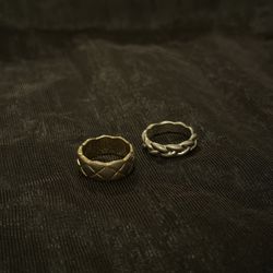 Silver and Gold Ring Set