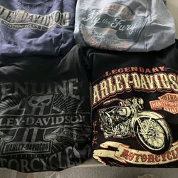 Harley-Davidson Lot (4)Four Tee-Shirts Size 2XL