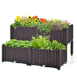 Large Rattan Self Watering Planters