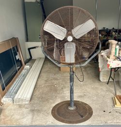 30” Strongway Industrial Pedestal Floor Fan: 30”W x 62”H