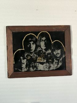 Vintage The Beatles Carnival Glass Mirror