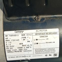 1/2 HP Century AC Electric Motors - 9 Available (Complete w/ Caps)