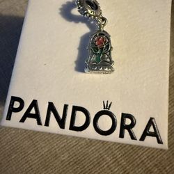 Disney Beauty and the Beast Enchanted Rose Dangle Charm