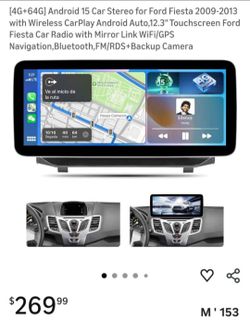 Android 15 Car Stereo for Ford Fiesta 2009–2013 – 4GB RAM / 64GB Storage.(M'153)