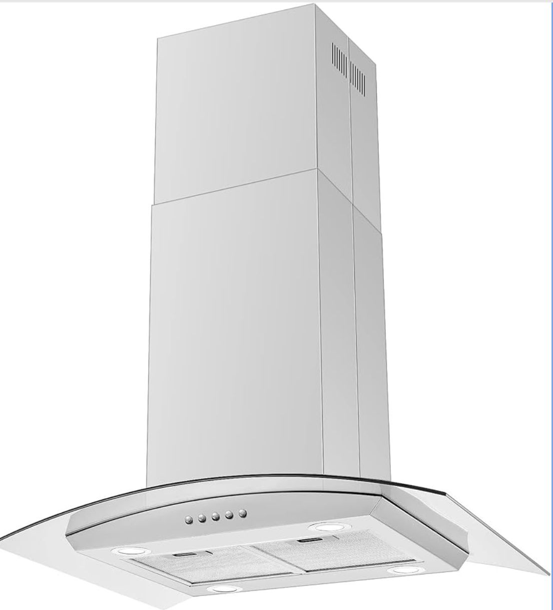 New 30” Island Range Hood Stainless Steel 700 CFM Push Button Control Kitchen Exhaust Ventilation