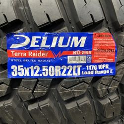 NEW TIRES 35x12.50/22 Delium Terra Raider 
