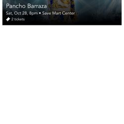 1 Tic Pancho Barraza Tonight SAVEMART CENTER