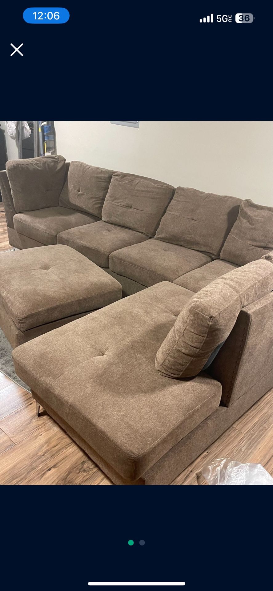 Sectional Sofa With Ottoman Great Condition