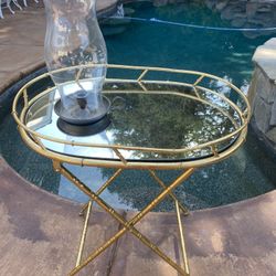 Gold Leaf Tray Table