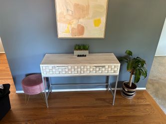 Rustic Wood and Metal Console Table
