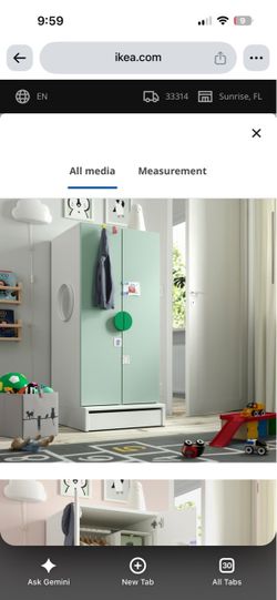 IKEA Kids Wardrobe with Bottom Drawer