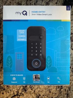 myQ Video Doorbell Camera and keypad