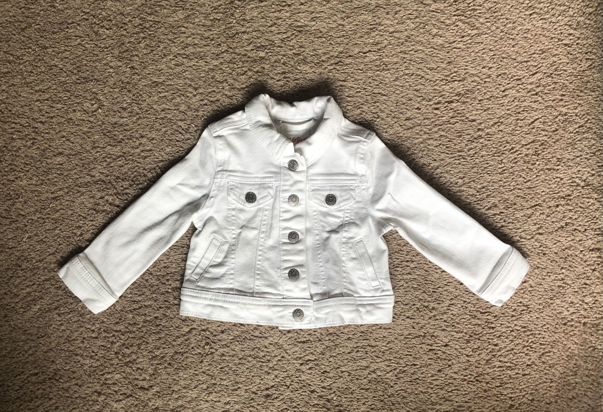 White Jean Jacket Size 18m