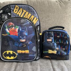 Kids Batman Backpack & Lunch Bag 