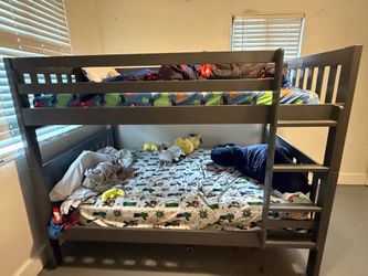 Full-Over-Full Bunk Bed with Mattresses