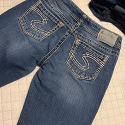 Silver Women Jeans 