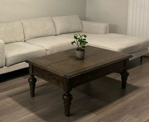 Wood coffee table