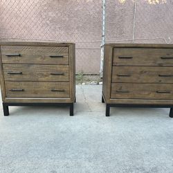 Rustic Modern Bedside Tables End Tables Nightstands Cabinets Dressers.