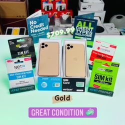 iPhone 11 Pro Max 64gb Gold (Factory Unlocked) **GREAT CONDITION**
