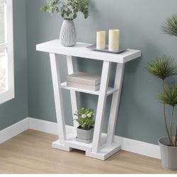NEW IN BOX Convenience Concepts Newport V Console Table 31.5" - Modern Sofa Table with Storage Shelves, Narrow