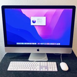 Apple iMac Slim 5K Retina 27” Late 2015 A1418 32GB 3.12TB Fusion Core I7 4GHz With Keyboard & Mouse Grade B