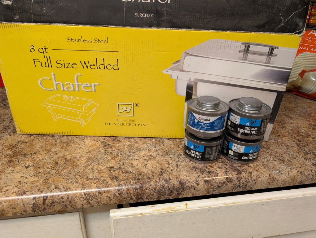 8 Quart Buffet Chaffing Dish Plus 4 Burners