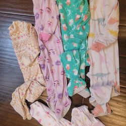 Girl Footed Pj Fleece And Cotton 3T