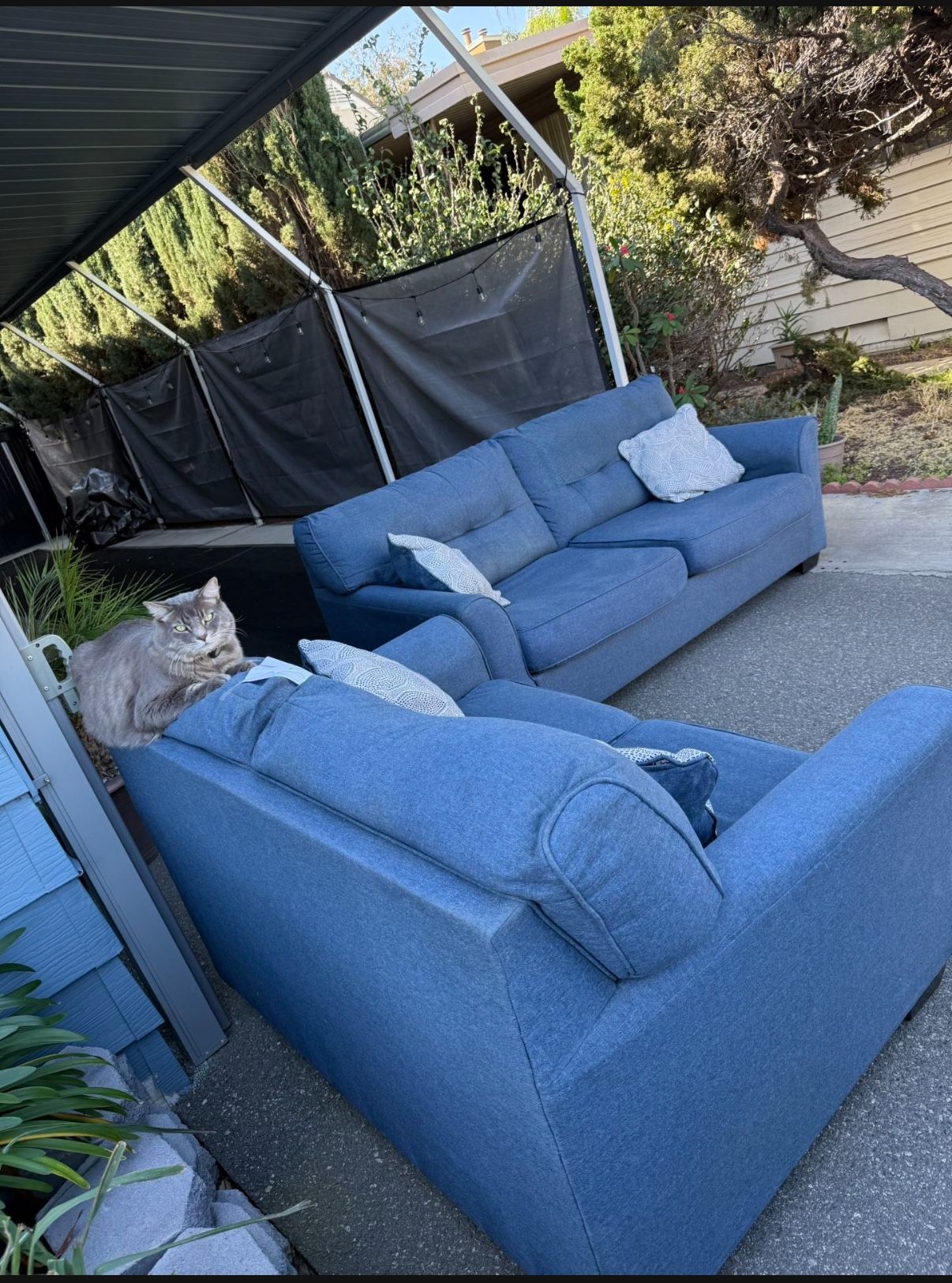 SOFAS/ COUCHES :2 Piece Living Room Set With Full Sleeper