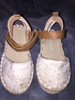 White and brown Sandal/flats