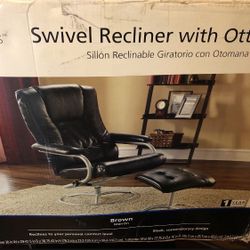 Brand New Swivel Recliner and Ottoman