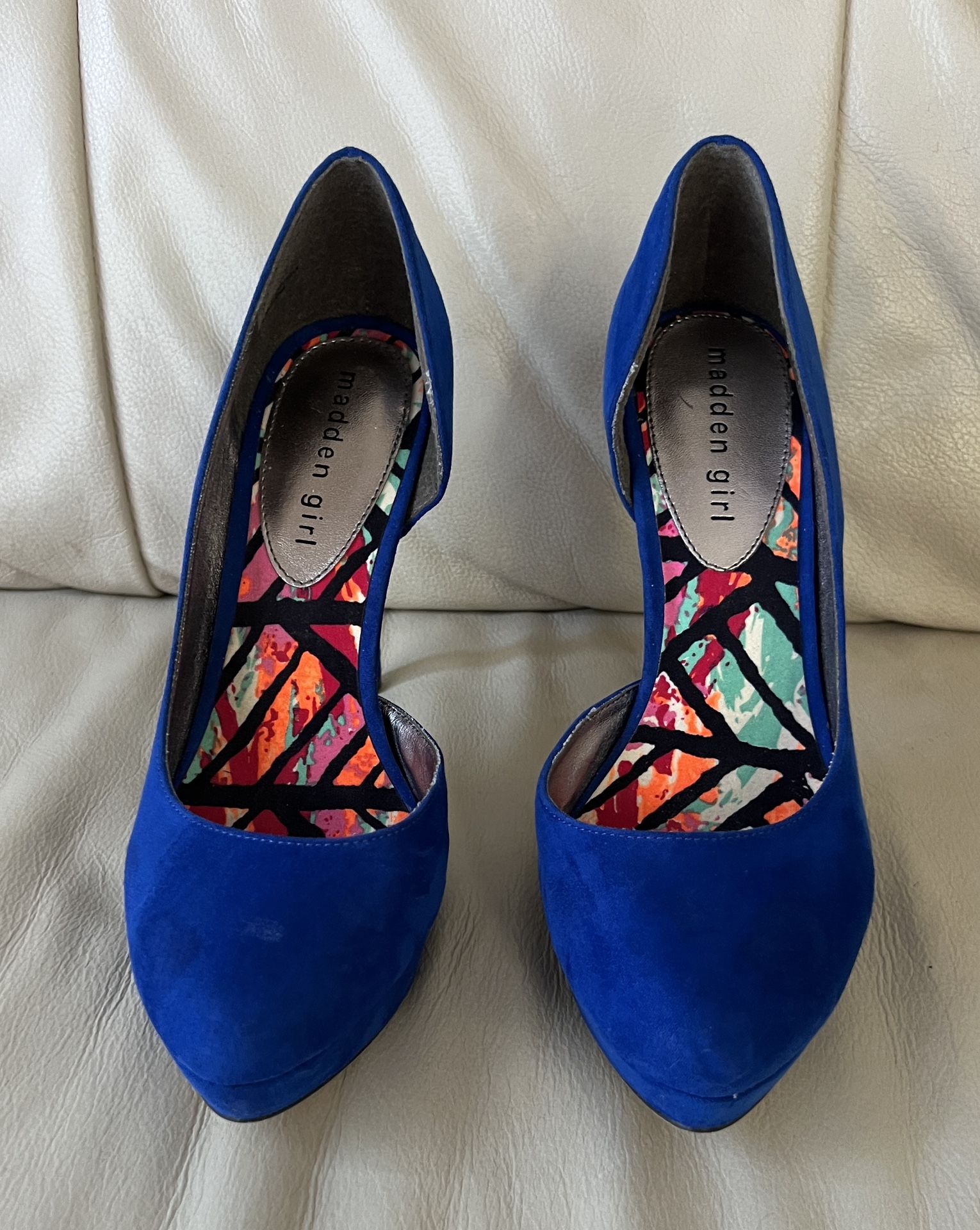 Madden Girl Royal Blue Stiletto High Heel Shoes Womens 8