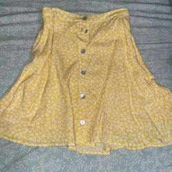 Yellow Flowered Skirt
