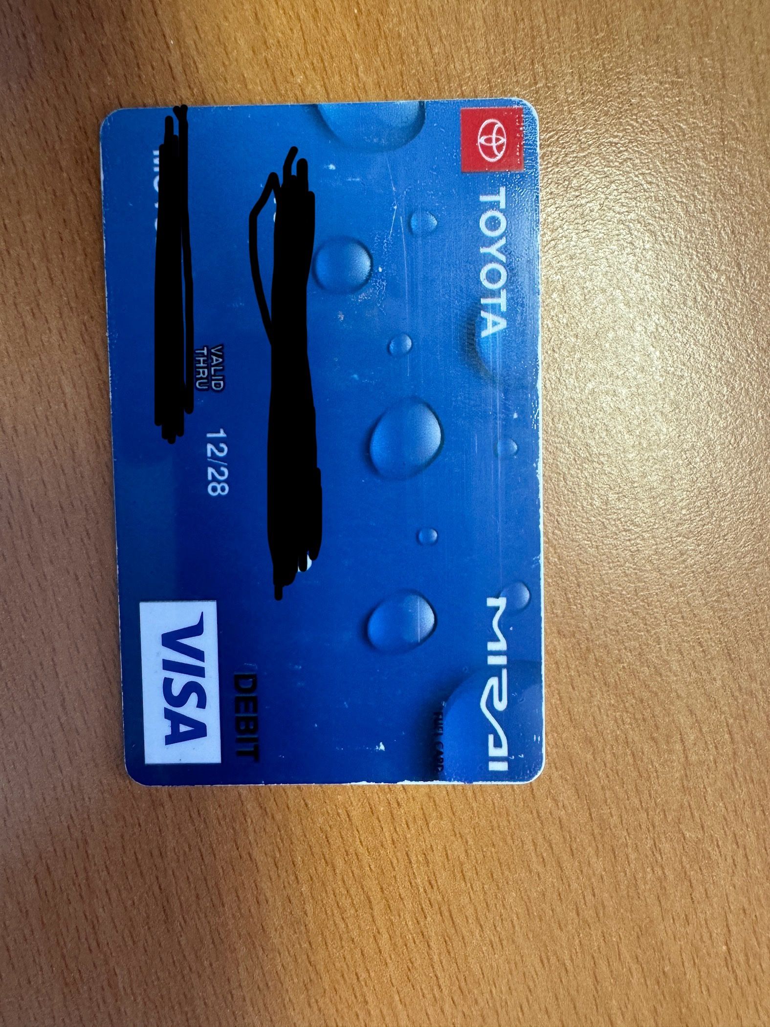 TOYOTA MIRAI GAS CARD