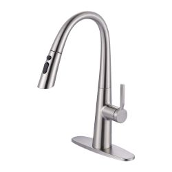 17.7 in. Single Handle Pull Down Sprayer Kitchen Faucet 