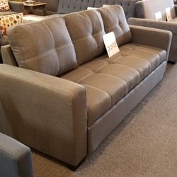 Brand New 84" x 57" Gray/Black/Blue Sofa Sleeper