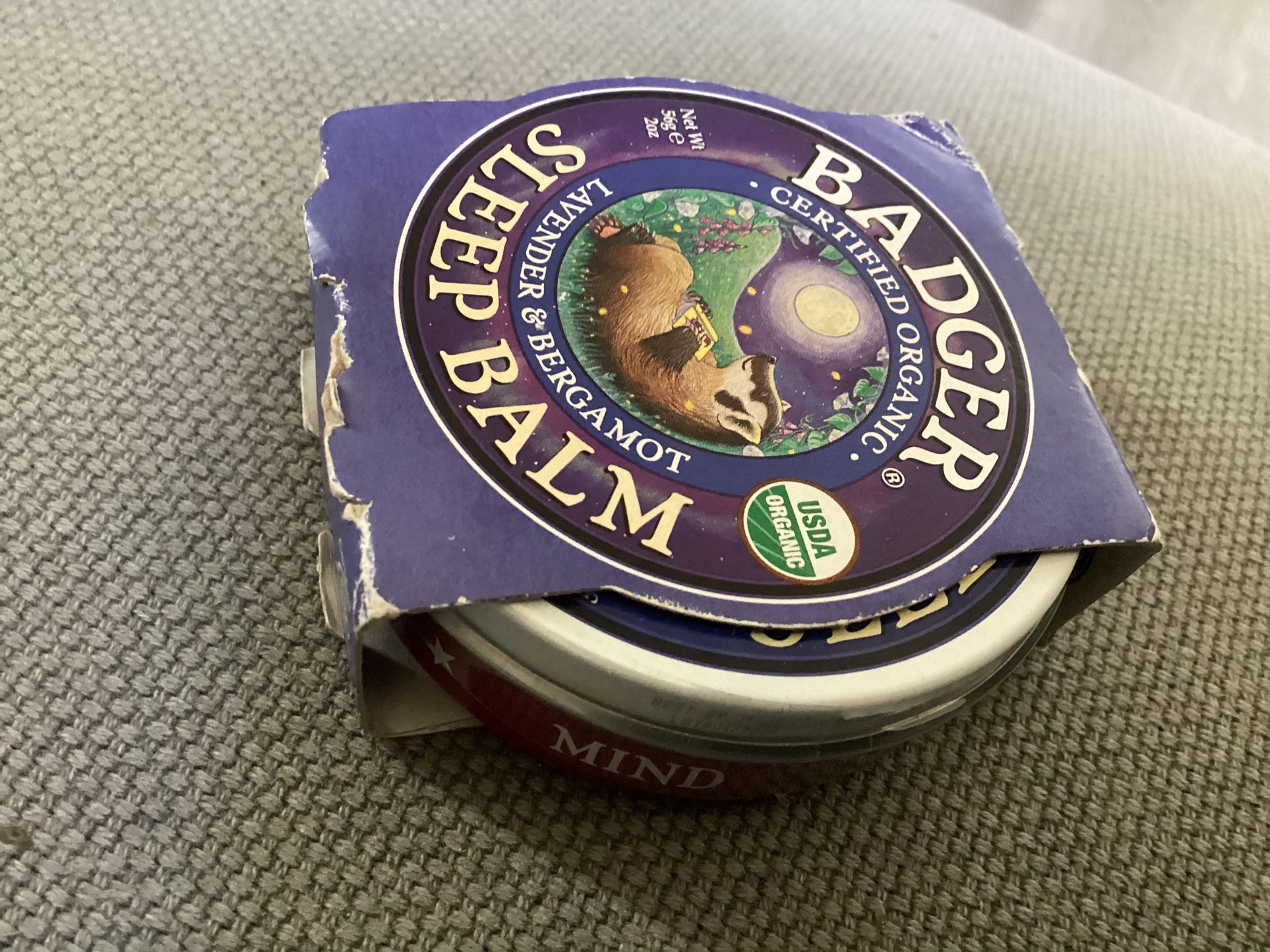 Badger Sleep Balm Tin, Lavender & Bergamot, 2 oz