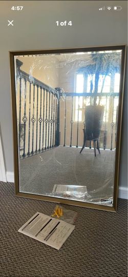 Metal frame mirror